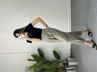 Dilvin Kısa Kollu Siyah Crop