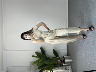 Dilvin Kısa Kollu Taş Crop