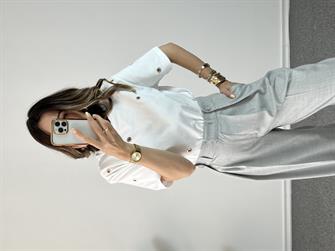 Dilvin Kuş Gözü Delikli Tshırt