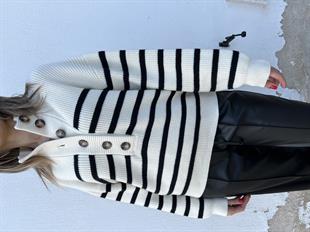 Dilvin Marka Premium Kalite Düğmeli Kazak 