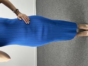 Dilvin Mavi Çelik Triko Elbise