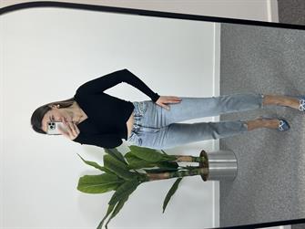 Dilvin Önü Çapraz Siyah Bluz