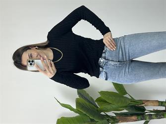 Dilvin Saç Örgü Siyah Kazak