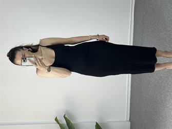 Dilvin Siyah Çelik Triko Elbise