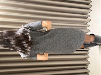 DİLVİN Triko Kısa Kollu Elbise GRİ