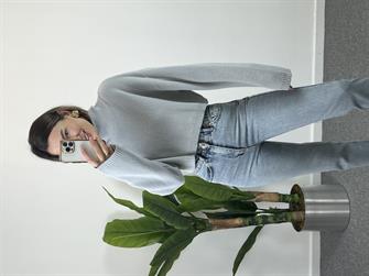 Dilvin Yumoş Dokulu Gri Kazak