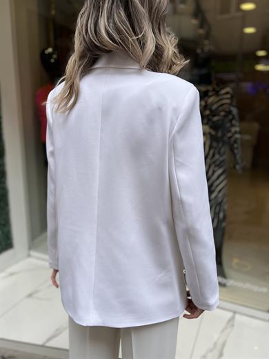 Dlv Beyaz Owersize Blazer Ceket