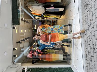 Dlv Çelik Triko Çizgili Elbise