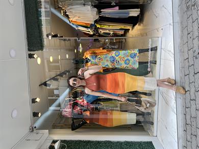 Dlv Çelik Triko Çizgili Elbise