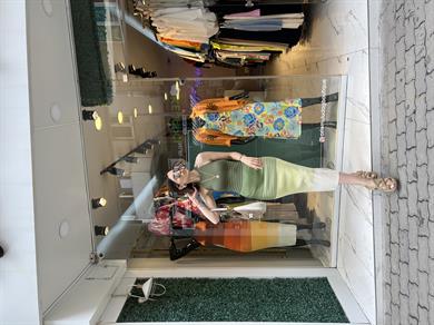 Dlv Çelik Triko Çizgili Elbise