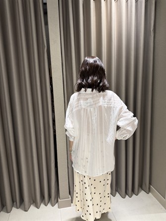 Dokulu Transparan Gömlek BEYAZ