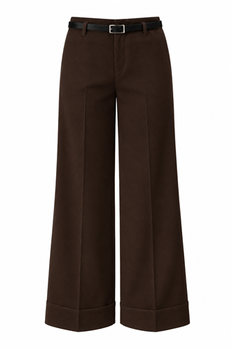 Dubble Paça Kemerli Pantolon 501 ACI KAHVE