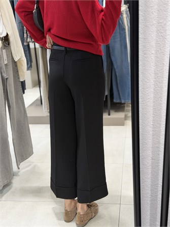 Dubble Paça Kemerli Pantolon 501 SİYAH
