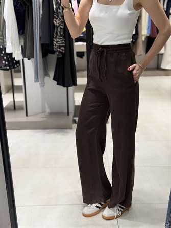 Dubble Paça Tensel Pantolon KAHVE