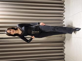 Düğme Detay İspanyol Jean FÜME