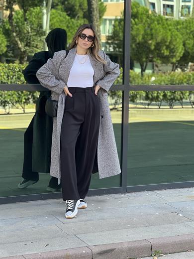 Düğmeli Balık Sırtı Kaşe 