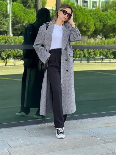 Düğmeli Balık Sırtı Kaşe 