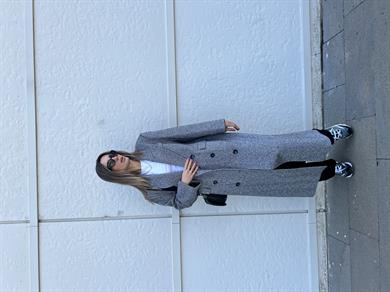 Düğmeli Balık Sırtı Kaşe 