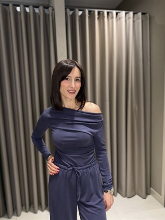 Düşük Omuz Modal Takım LACİVERT