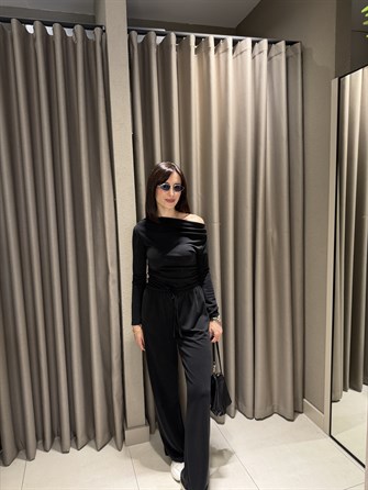 Düşük Omuz Modal Takım SİYAH