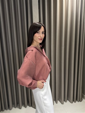 Düşük Omuz Tensel Gömlek TARÇIN