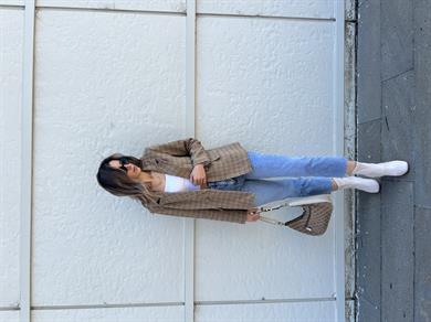 Etnik Desen Blazer Ceket