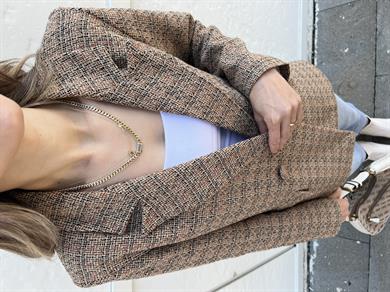 Etnik Desen Blazer Ceket