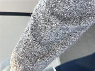 Fermuarlı Gri Havlu Doku Kazak