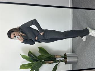 Fitilli Triko Antrasit Takım 