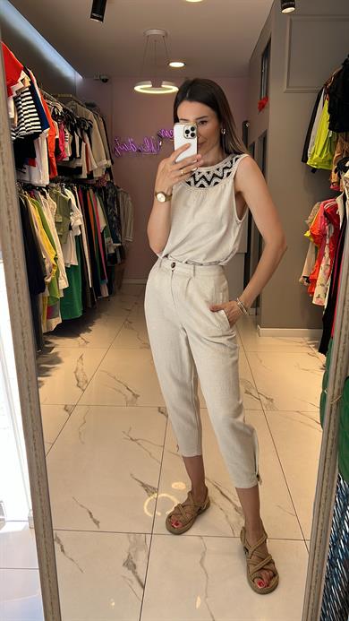 Frc İşleme Detay Keten Takım 