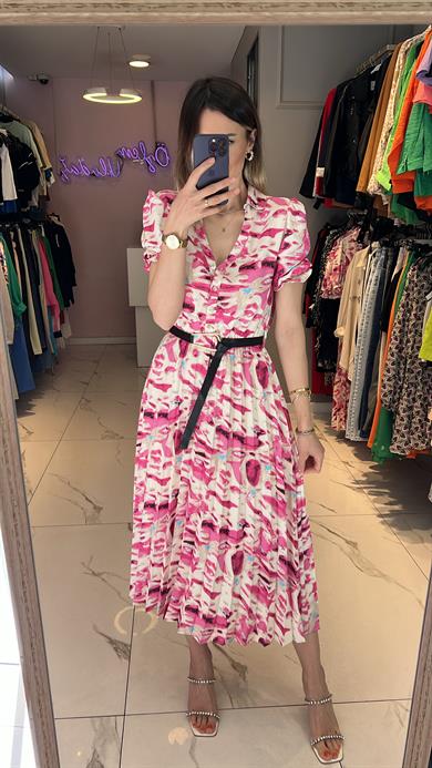 Frc Midi Boy Piliseli Elbise