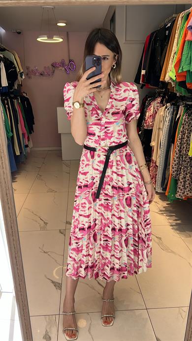 Frc Midi Boy Piliseli Elbise