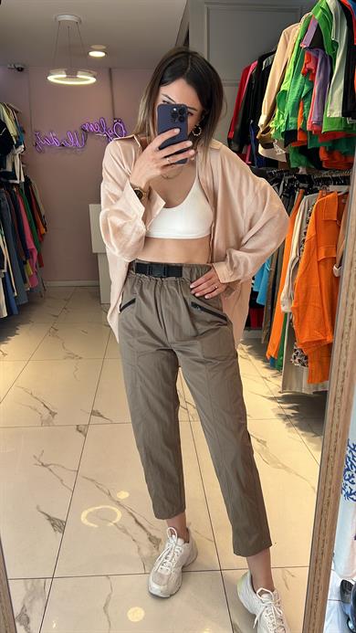 Fsp Beli Kemerli Paraşüt Kumaş Pantolon