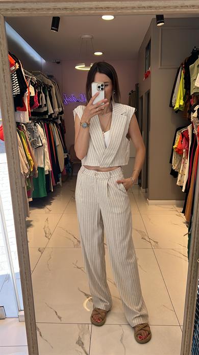 Fsp Çizgili Yelekli Takım