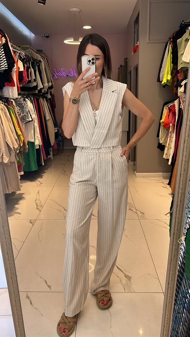 Fsp Çizgili Yelekli Takım