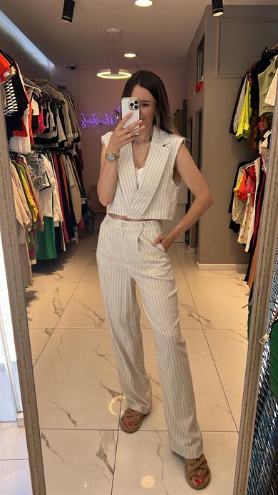 Fsp Çizgili Yelekli Takım