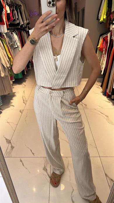 Fsp Çizgili Yelekli Takım