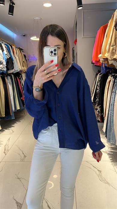 Fsp Düşük Omuz Owersize Tensel Gömlek