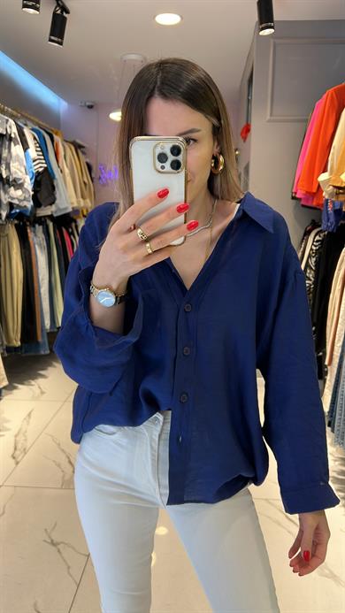 Fsp Düşük Omuz Owersize Tensel Gömlek