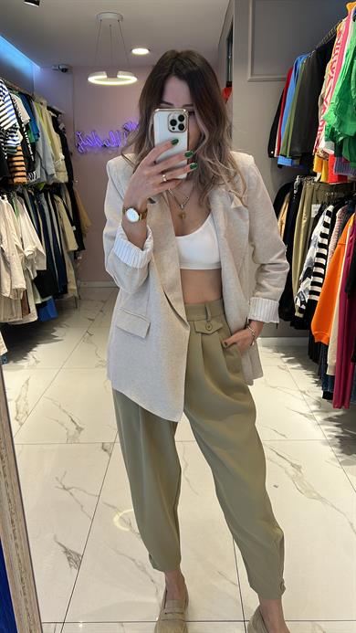 Fsp Keten Blazer Ceket 