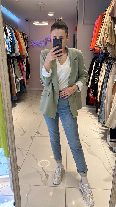 Fsp Keten Blazer Ceket