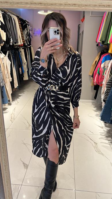 Fsp Zebra Saten Elbise