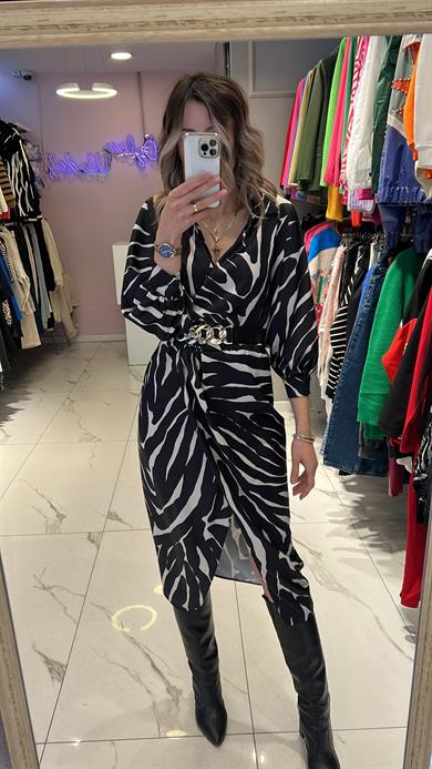 Fsp Zebra Saten Elbise