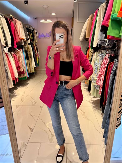 Fuşya Blazer Ceket