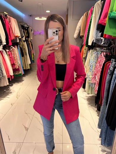 Fuşya Blazer Ceket