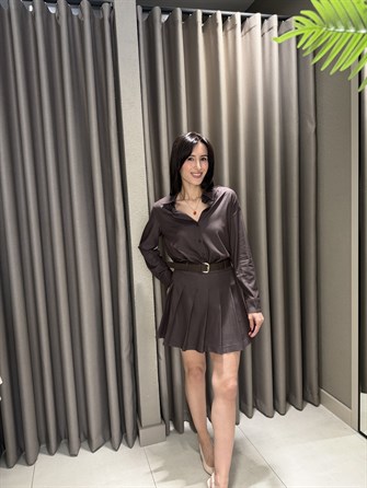 GÖMLEK ETEK İKİLİ TAKIM KAHVE