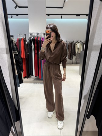 GÖMLEK TENSEL TAKIM KAHVE