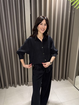 GÖMLEK TENSEL TAKIM SİYAH