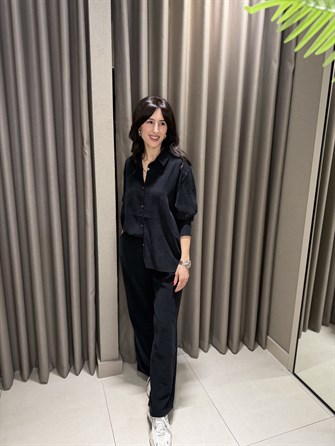 GÖMLEK TENSEL TAKIM SİYAH