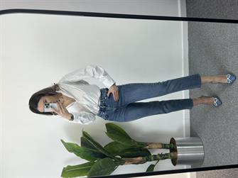 Gümüş Çizgili Beyaz Gömlek